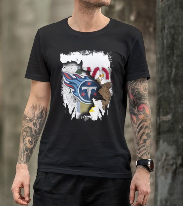 Illinois Pride Merged With Titans Emblem T-Shirt