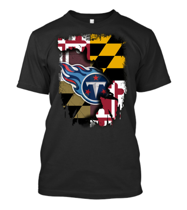 Maryland Flag And Titans Logo United T-Shirt