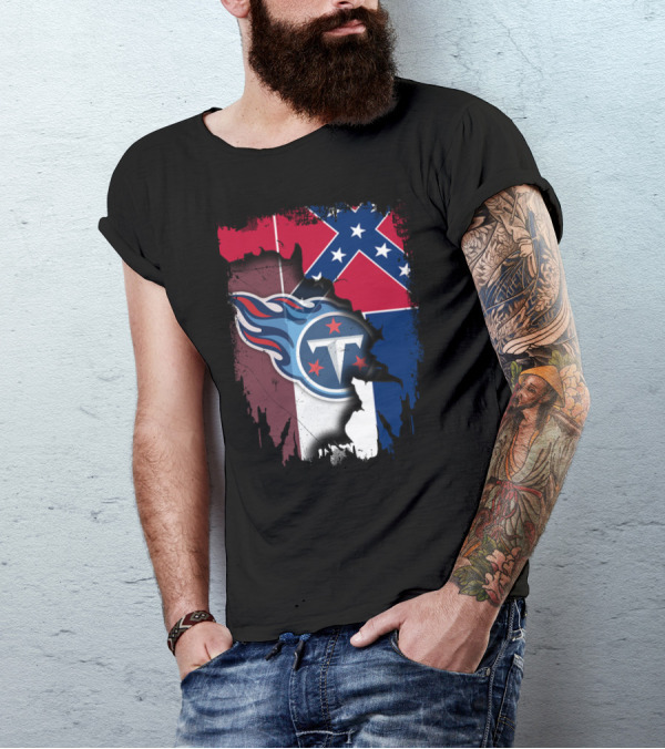Mississippi State Pride With Titans NFL Team T-Shirt