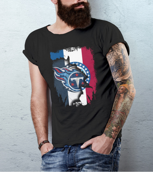 Missouri Pride Meets Titans Icon On Flag Background T-Shirt