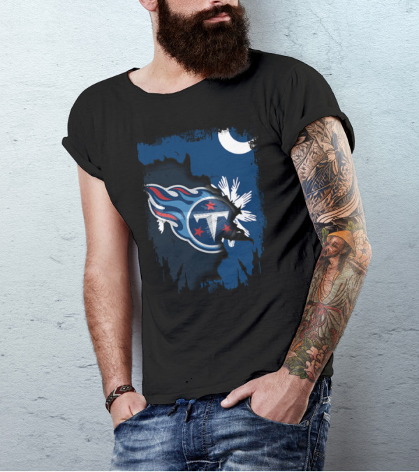 Together South Carolina Titans Moon Palmetto Flag Mashup T-Shirt