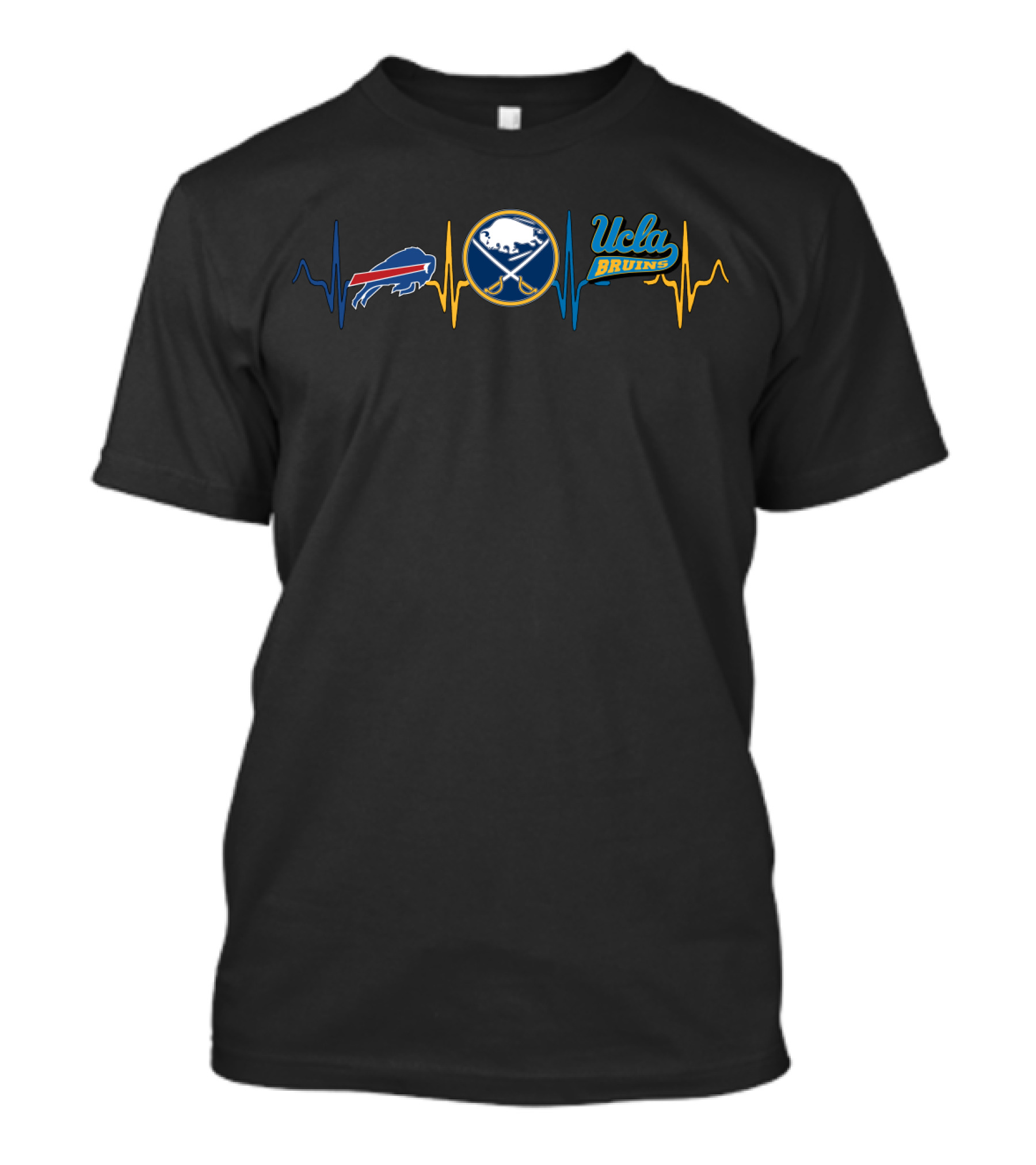 Buffalo Bills Buffalo Sabres Ucla Bruins Heartbeat T-Shirt