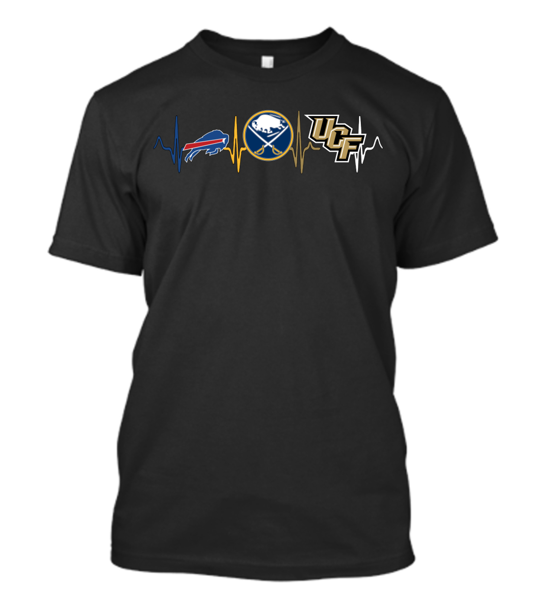 Buffalo Bills Buffalo Sabres Ucf Heartbeat T-Shirt