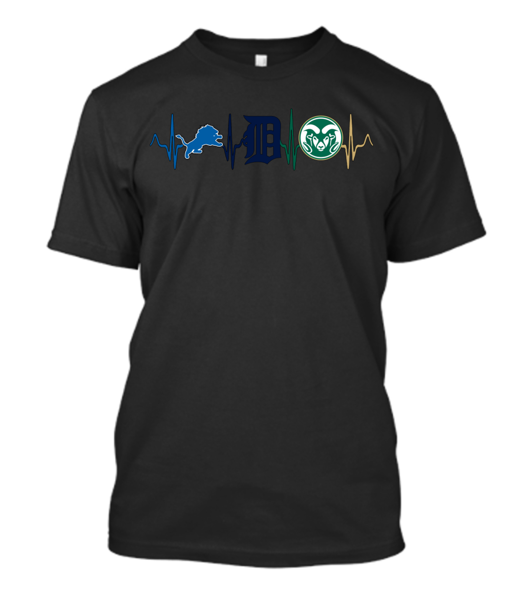 Love Lions Detroit Tigers Colorado State Rams Csr T-Shirt