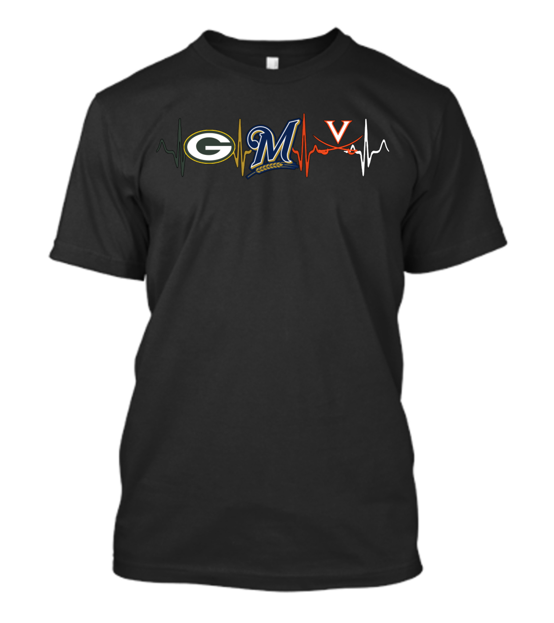 Packers Brewers Virginia Heartbeat T-Shirt