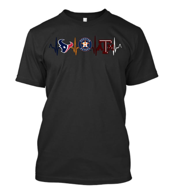 Houston Texans Astros A&M Heartbeat T-Shirt