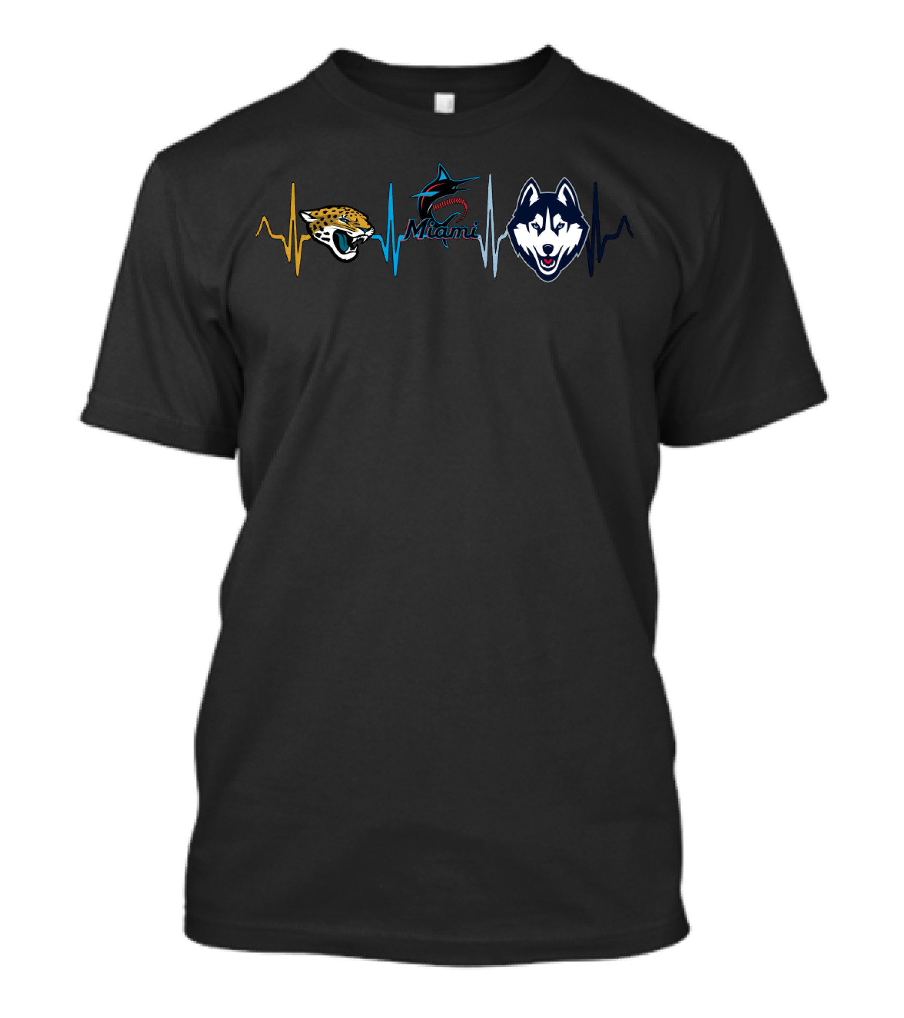 Love Jaguars Miami Marlins Huskies Icons T-Shirt