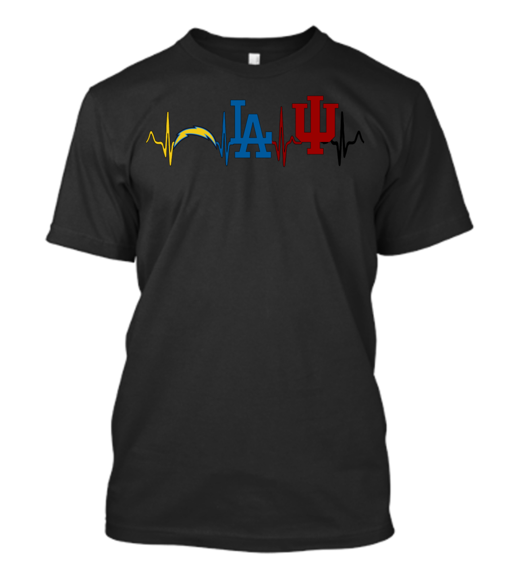 Love Chargers La Dodgers Indiana Hoosiers T-Shirt