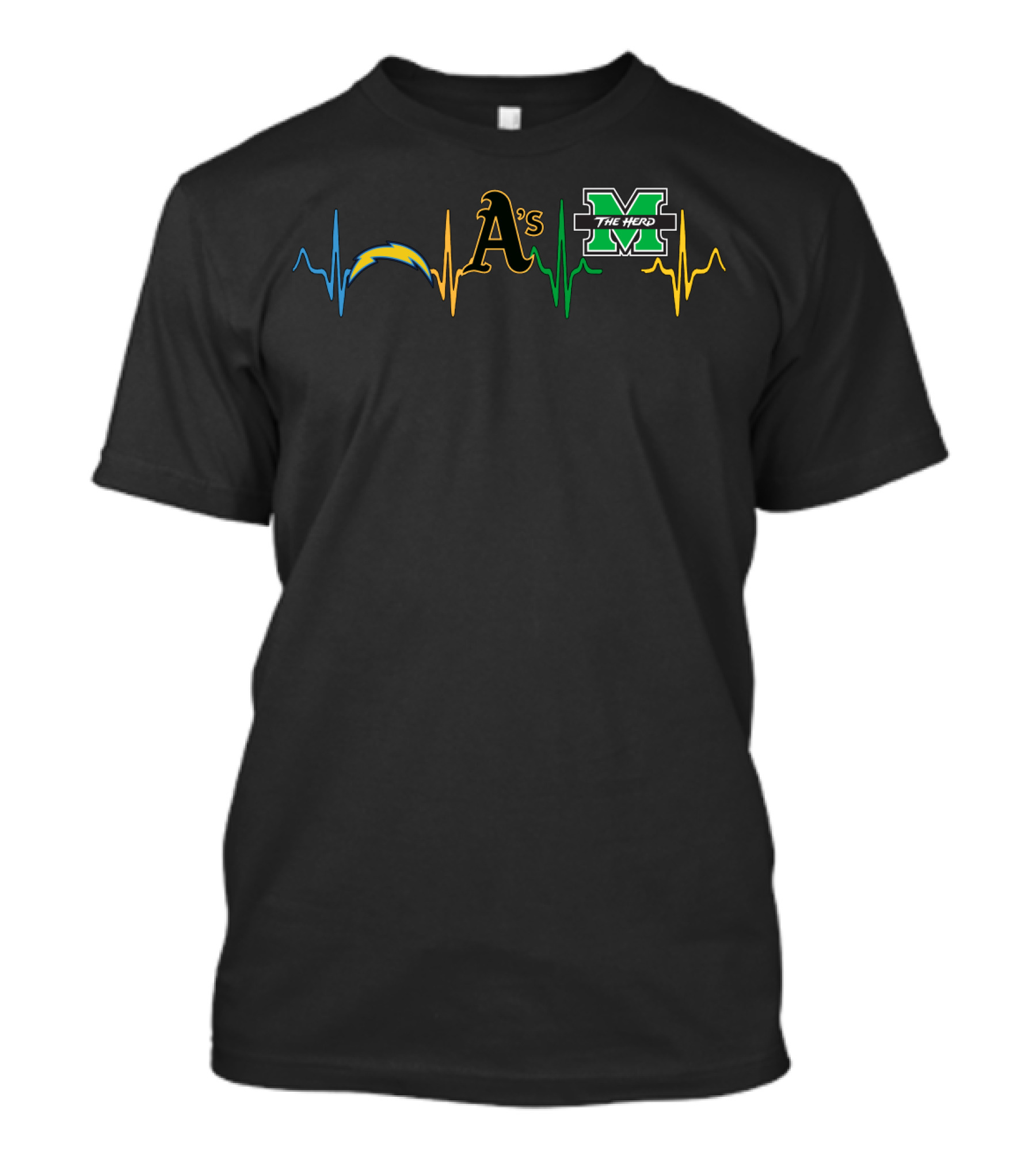 Love Chargers A's The Herd Athletics Mth T-Shirt