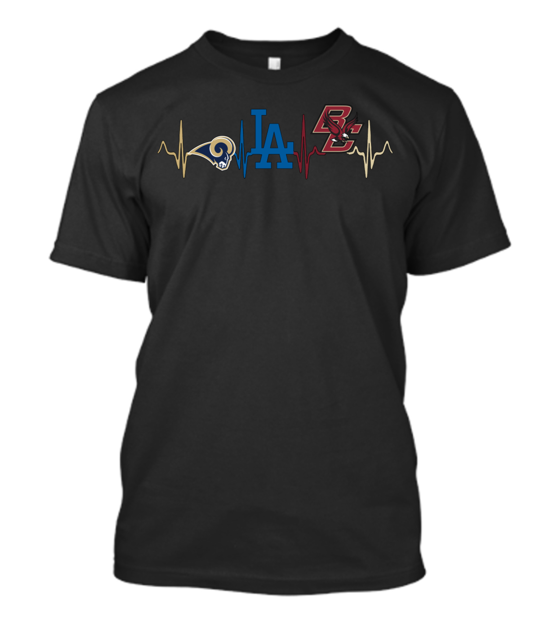 Love La Rams Dodgers Boston College Bce T-Shirt