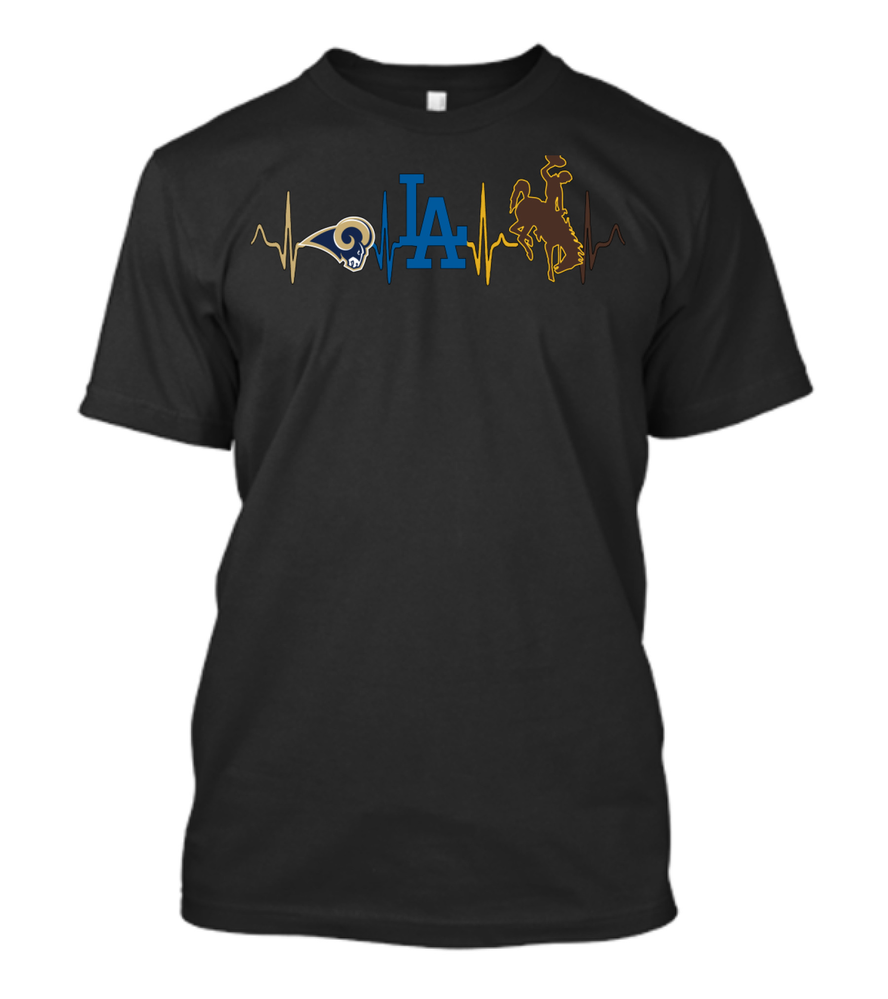 Rams Dodgers La Heartbeat Wc T-Shirt