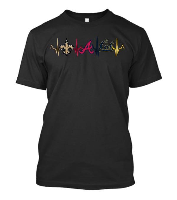 Love New Orleans Saints Atlanta Braves Cal Golden Bears Cgb T-Shirt
