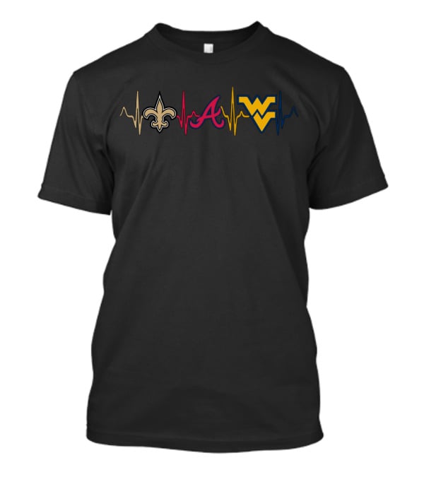 Saints Braves Wvm Heartbeat Icons T-Shirt
