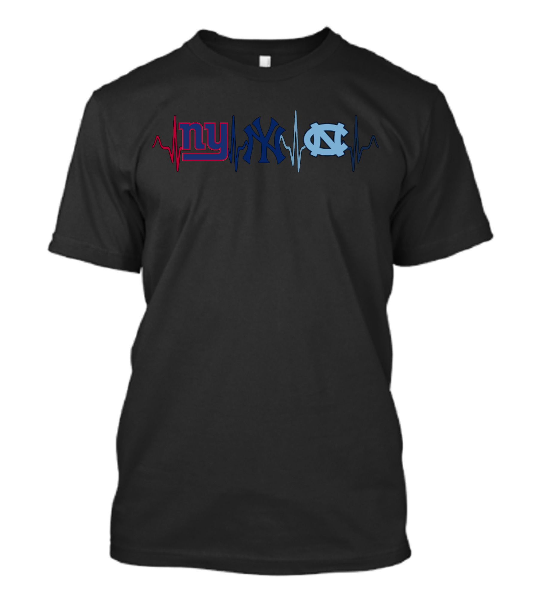 New York Giants Yankees Unc Life Line T-Shirt