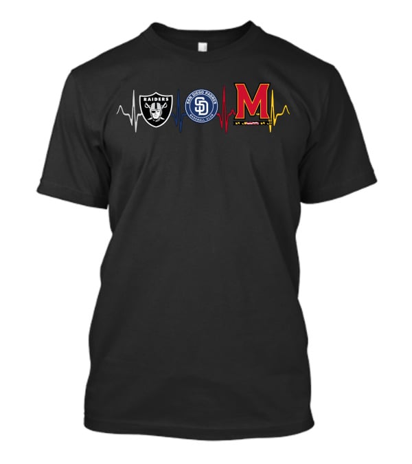 Raiders Padres Maryland Heartbeat T-Shirt