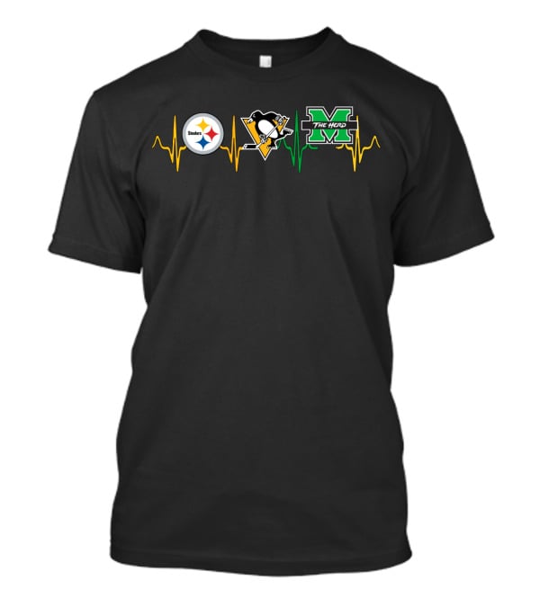 Steelers Penguins The Herd Mth Heartbeat T-Shirt