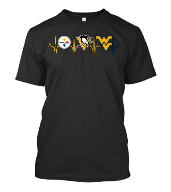 Steelers Penguins Wvm Heartbeat T-Shirt