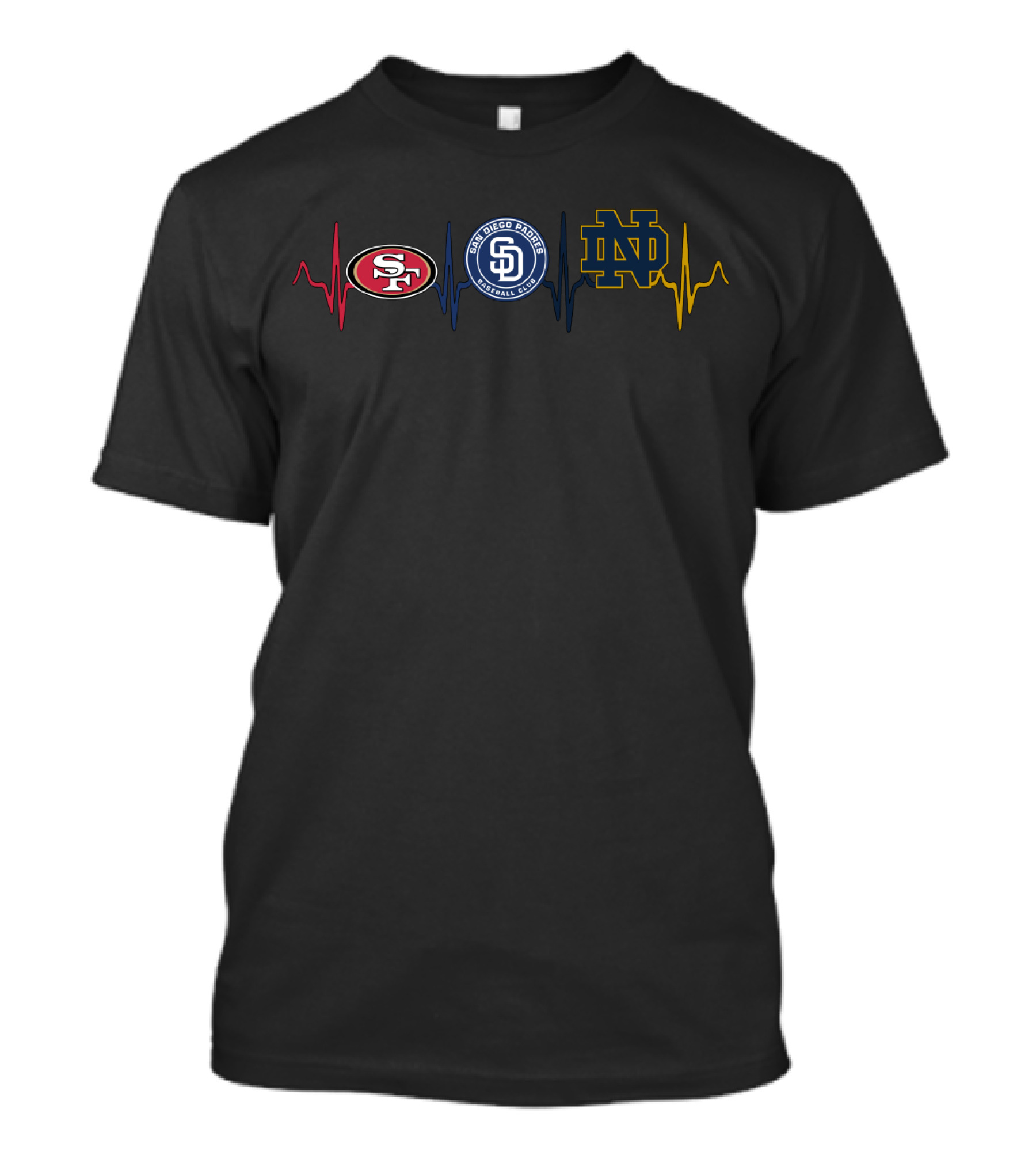 49ers Padres Notre Dame Pulse T-Shirt