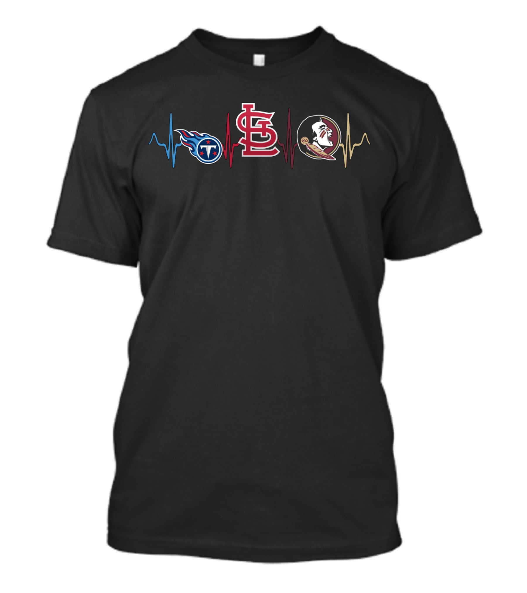 Love Titans With St Louis Cardinals And Florida State Seminoles T-Shirt