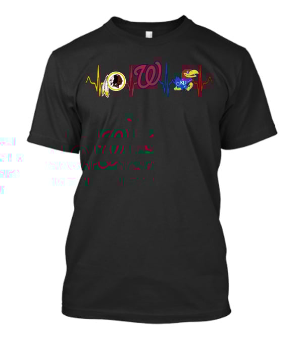 Love Redskins Washington Nationals Ku Jayhawks T-Shirt
