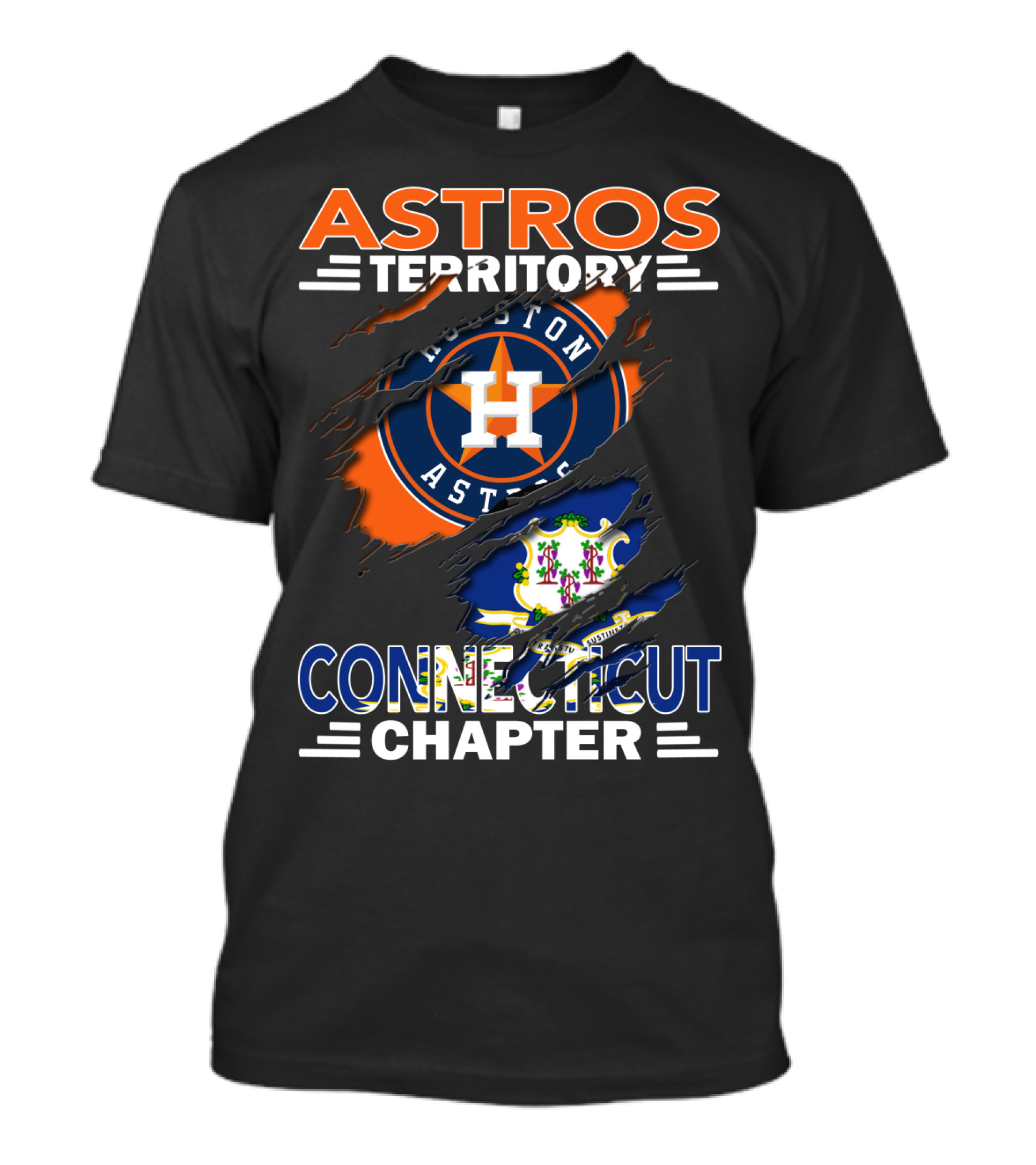 Astros Territory Houston Astros Logo Connecticut Chapter T-Shirt