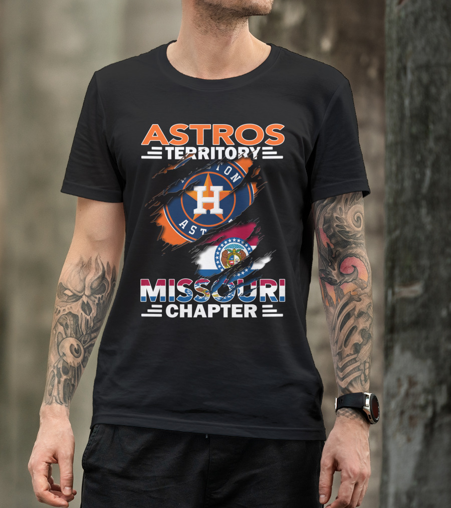 Astros Territory Missouri Chapter Houston Logo State Flag T-Shirt