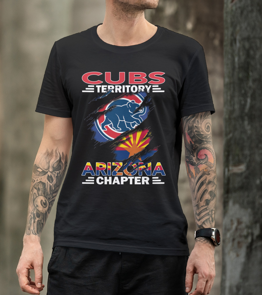 Cubs Territory Arizona Chapter Flag And Logo Mashup T-Shirt