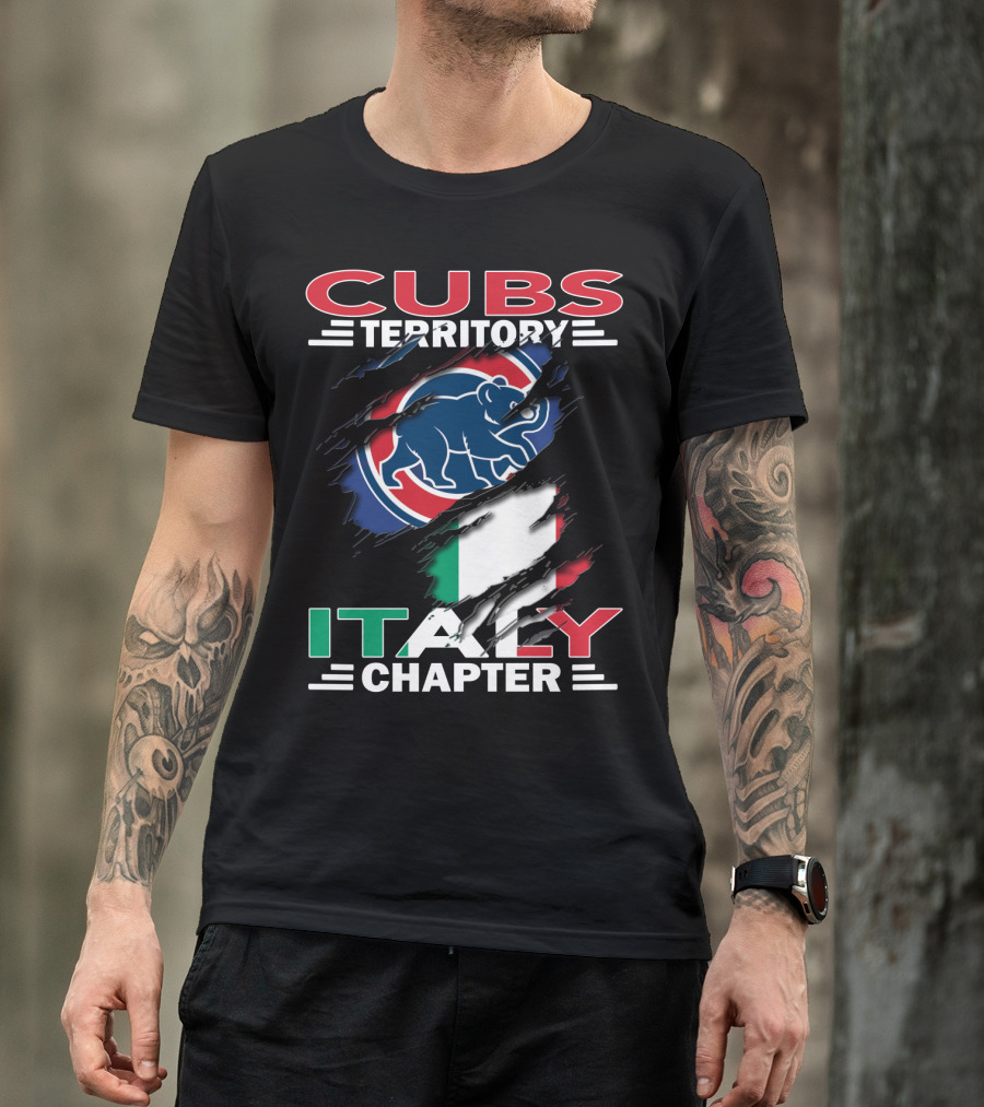 Cubs Territory Italy Chapter Flag And Bear T-Shirt