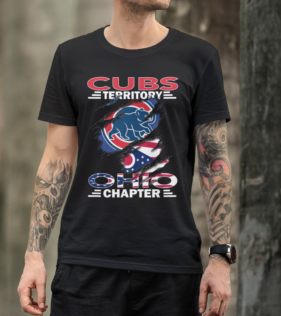 Cubs Territory Ohio Chapter Flag And Bear T-Shirt