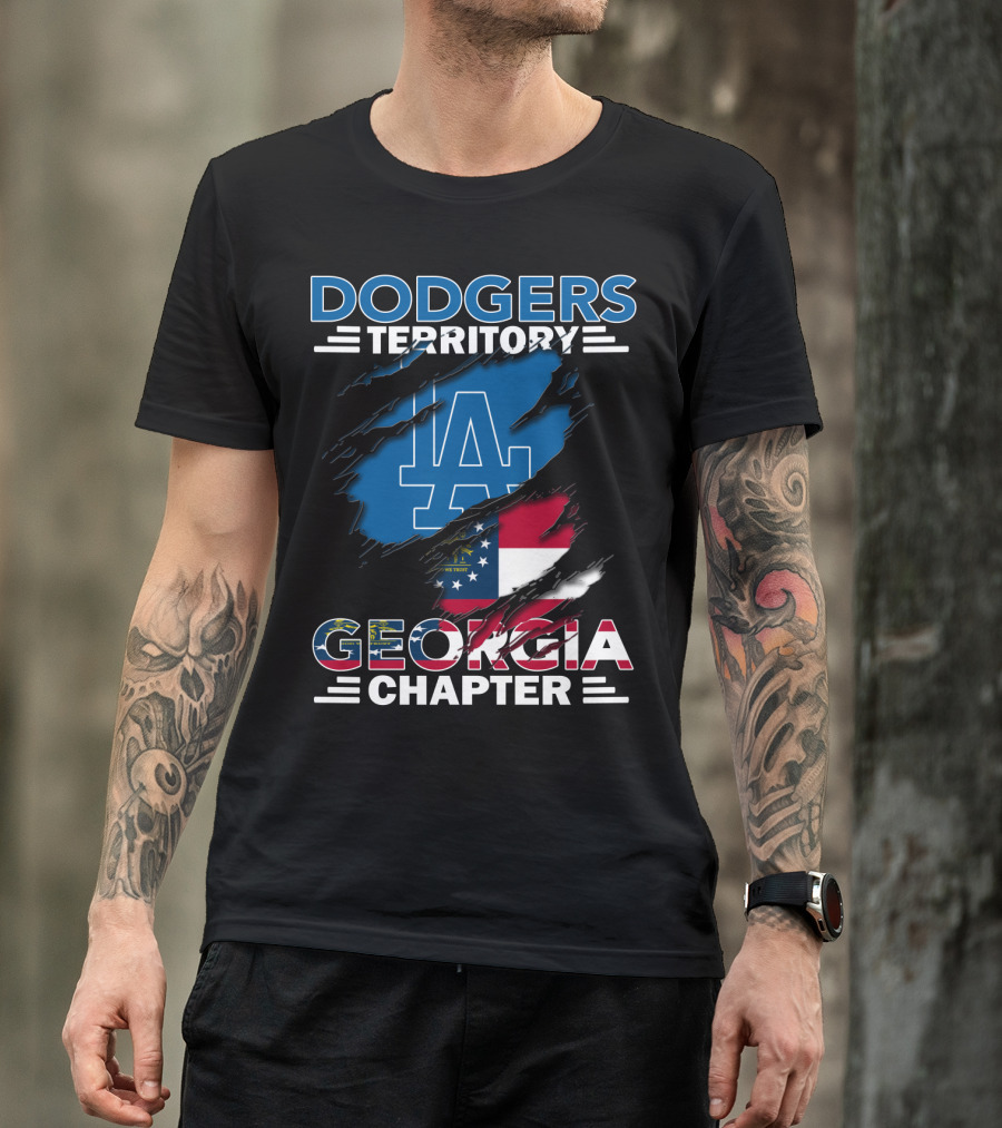 Dodgers Territory LA Georgia Chapter American Flag T-Shirt