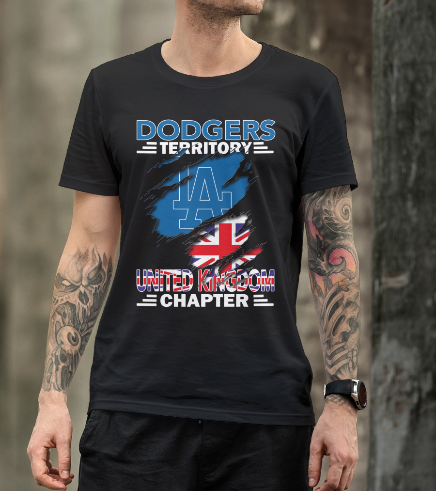 Dodgers Territory LA United Kingdom Chapter Flag T-Shirt