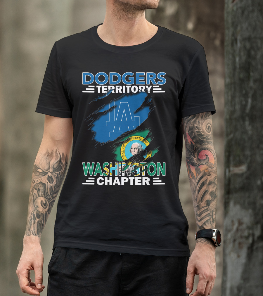 Dodgers LA Territory Washington Chapter Seal Of The State T-Shirt