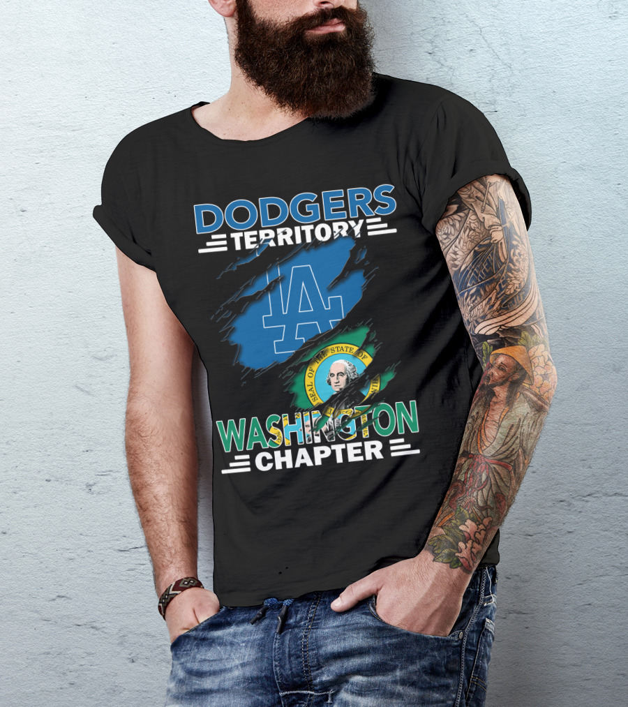 Dodgers LA Territory Washington Chapter Seal Of The State T-Shirt