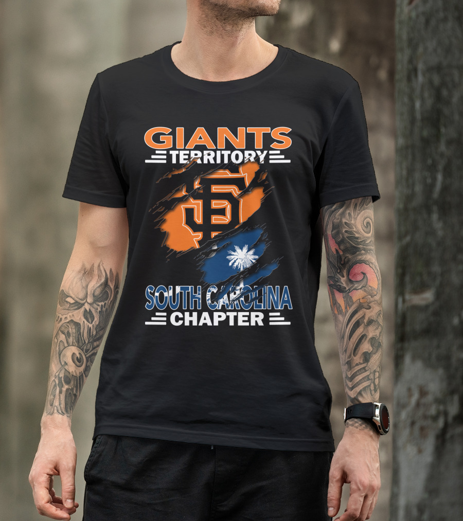Giants Territory South Carolina Chapter Logo With Palm And Crescent Symbol T-Shirt