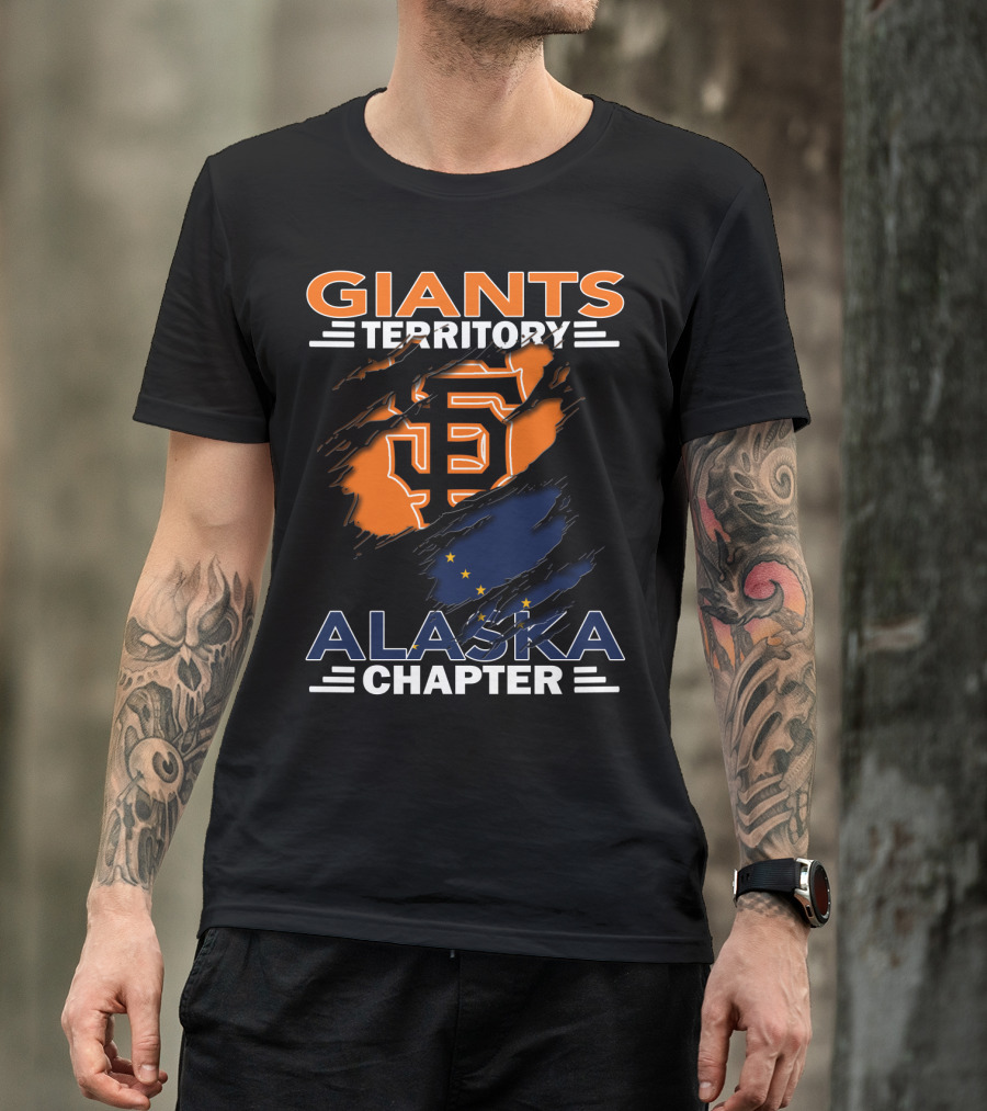 Giants Territory Alaska Chapter San Francisco Giants Logo And Alaska State Flag Elements T-Shirt