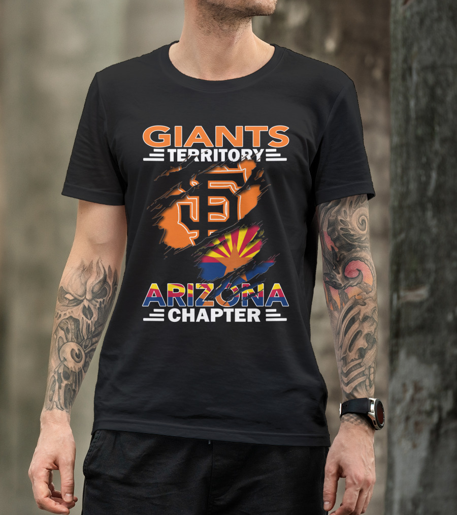 Giants Territory Arizona Chapter San Francisco Logo And Arizona Flag Elements T-Shirt