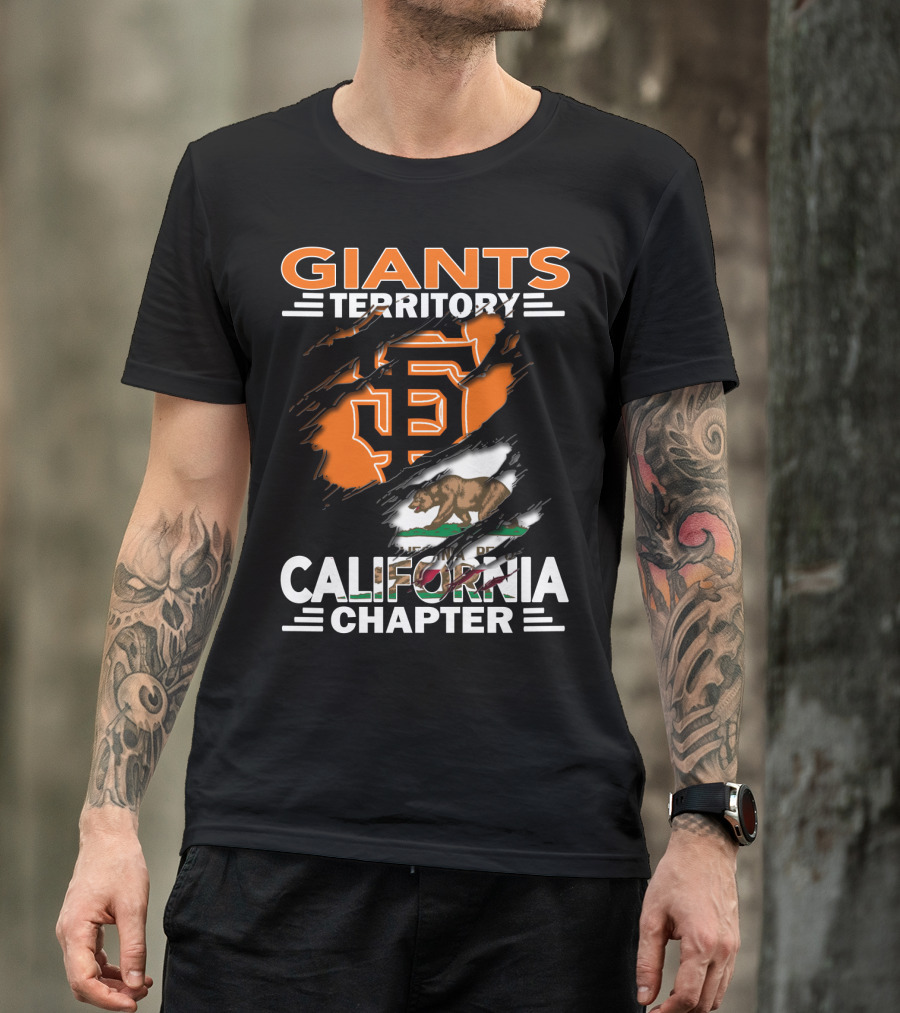 Giants Territory California Chapter Sf Logo Bear Flag T-Shirt
