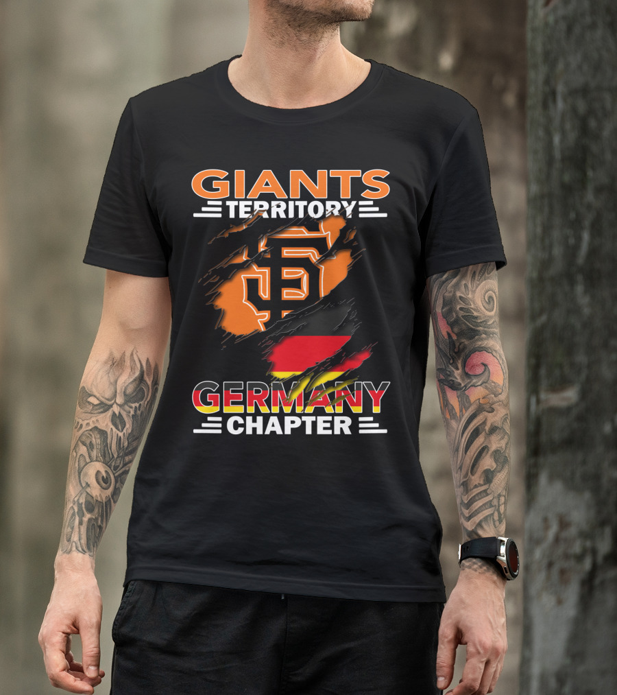 Giants Territory Germany Chapter Sf Baseball Logo With German Flag T-Shirt