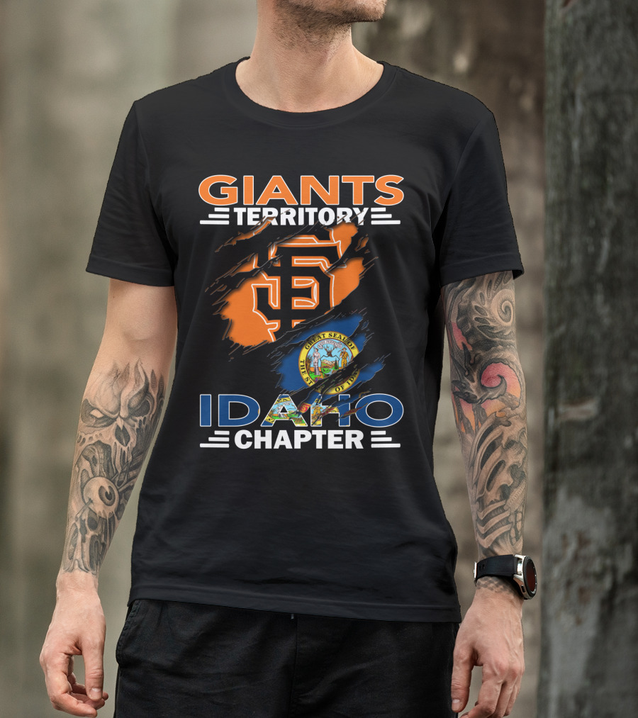 Giants Territory Idaho Chapter Sf Logo Idaho State Seal T-Shirt