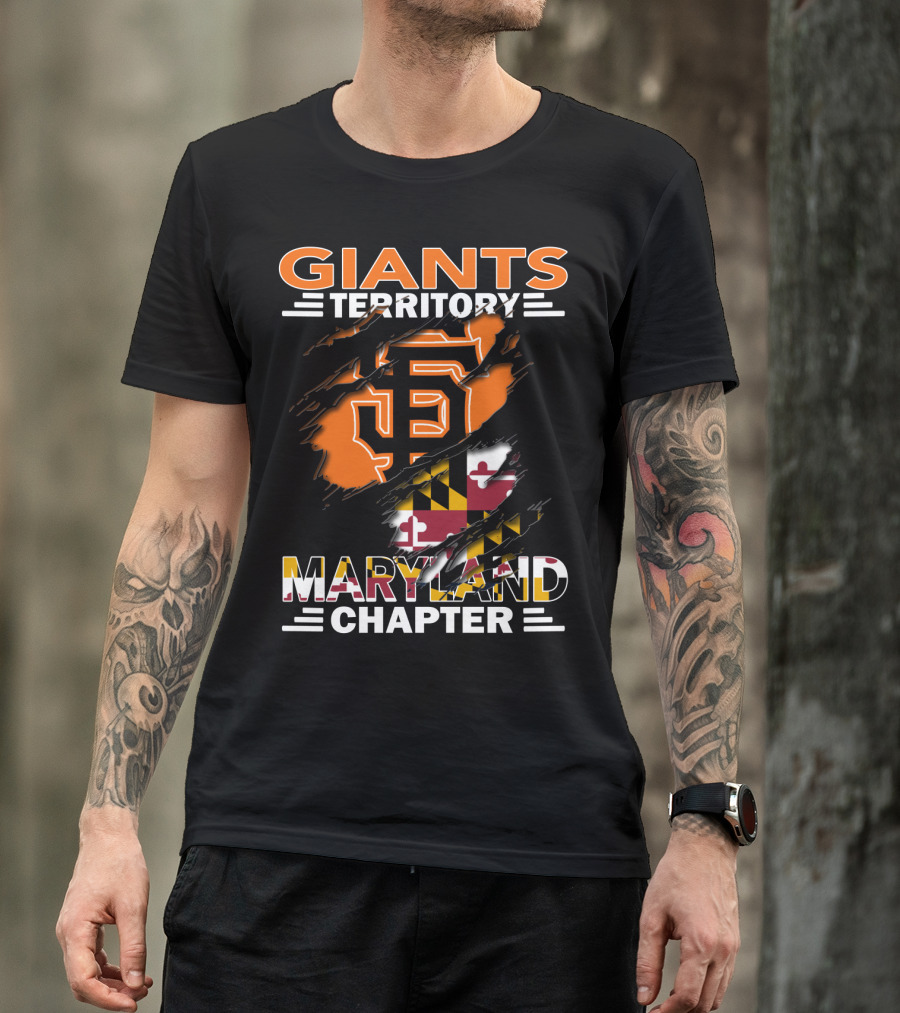 Giants Territory Maryland Chapter San Francisco Giants Logo Maryland Flag T-Shirt