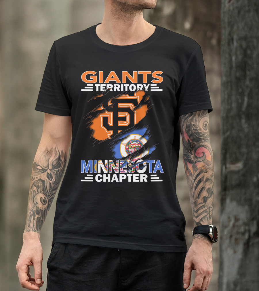 Giants Territory Minnesota Chapter San Francisco Giants Logo Minnesota State Flag T-Shirt
