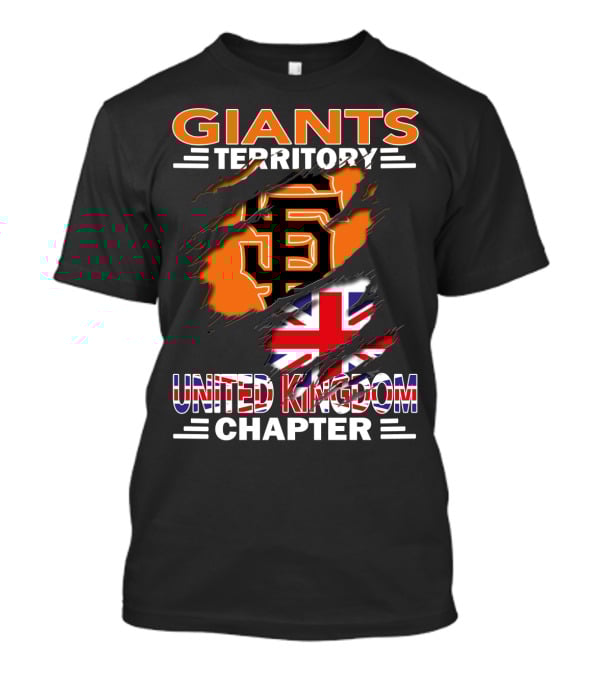 Giants Territory Sf Logo United Kingdom Chapter Union Jack T-Shirt