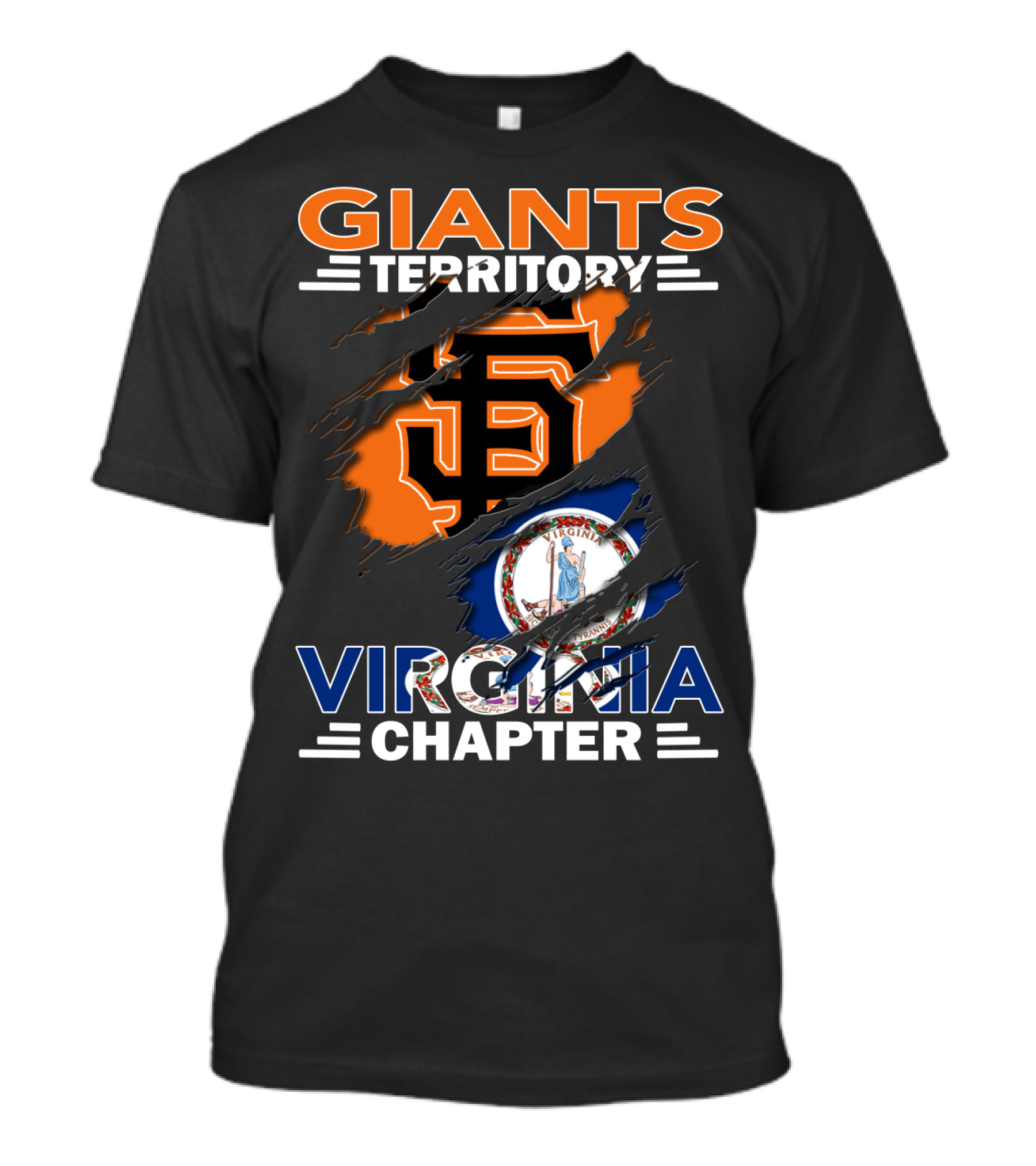 Giants Territory Virginia Chapter Sf Logo Fan T-Shirt