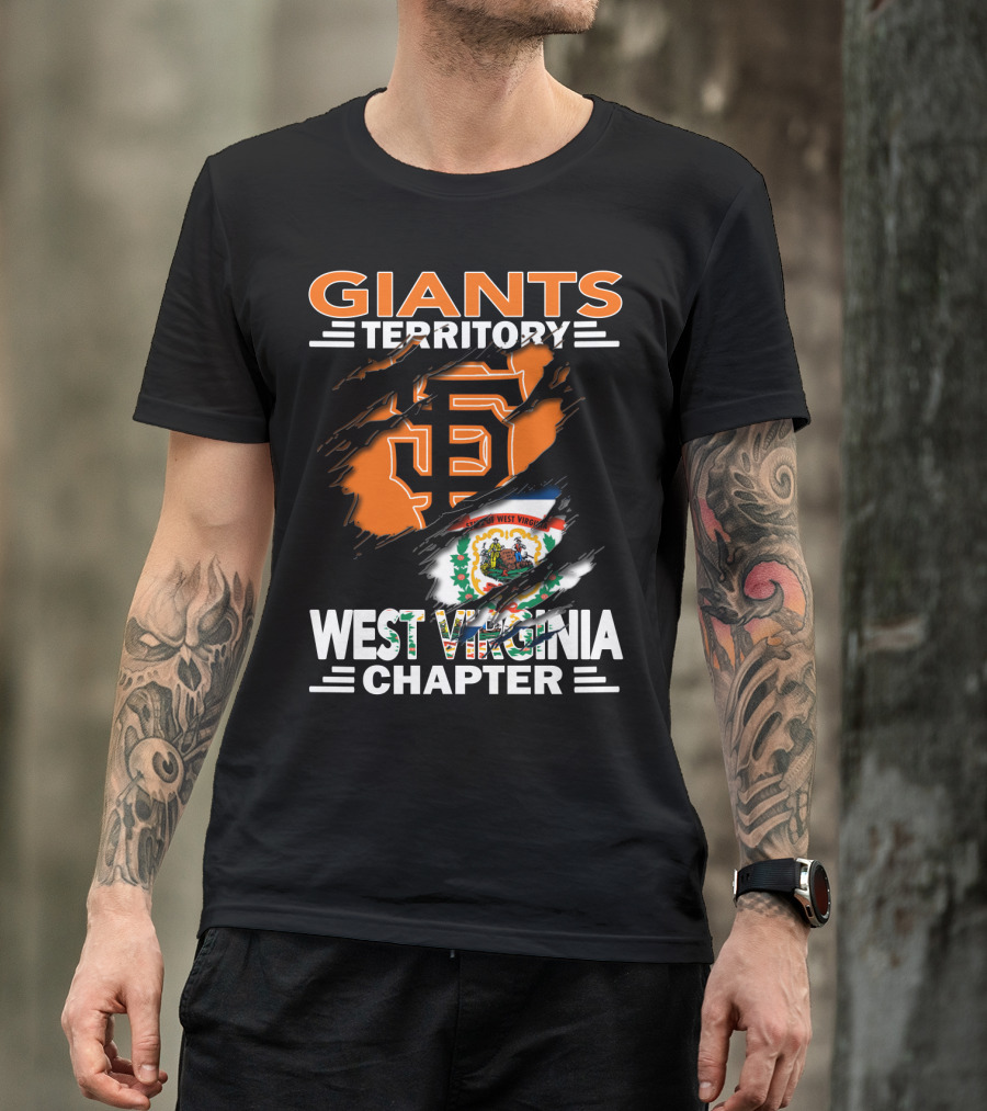 Giants Territory Sf Logo West Virginia State Flag Chapter T-Shirt