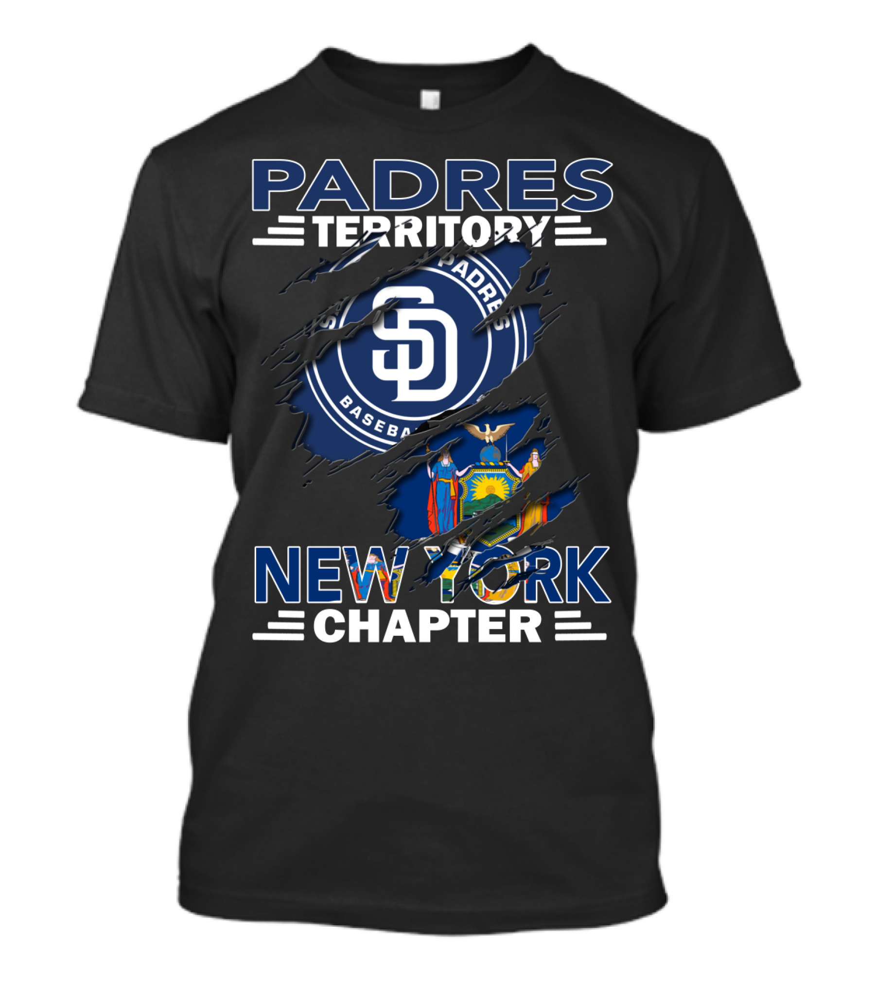 Padres Territory New York Chapter Baseball Fanatic Alliance T-Shirt