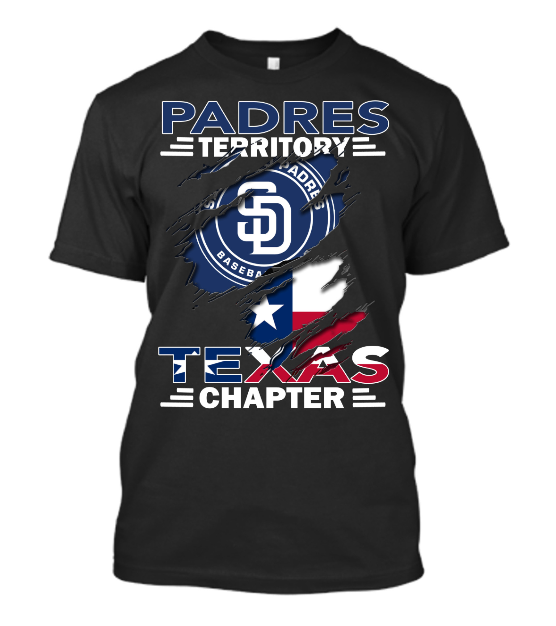 San Diego Padres Territory Texas Chapter Baseball Flag T-Shirt