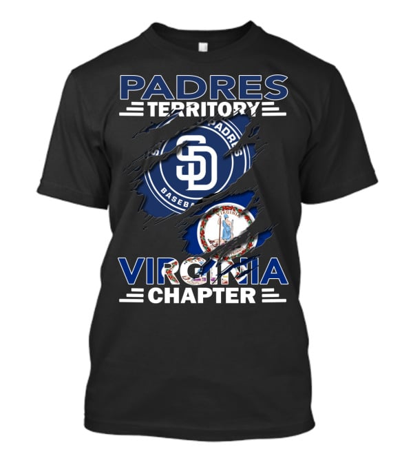 Padres Territory Virginia Chapter San Diego Baseball Fan Flag T-Shirt