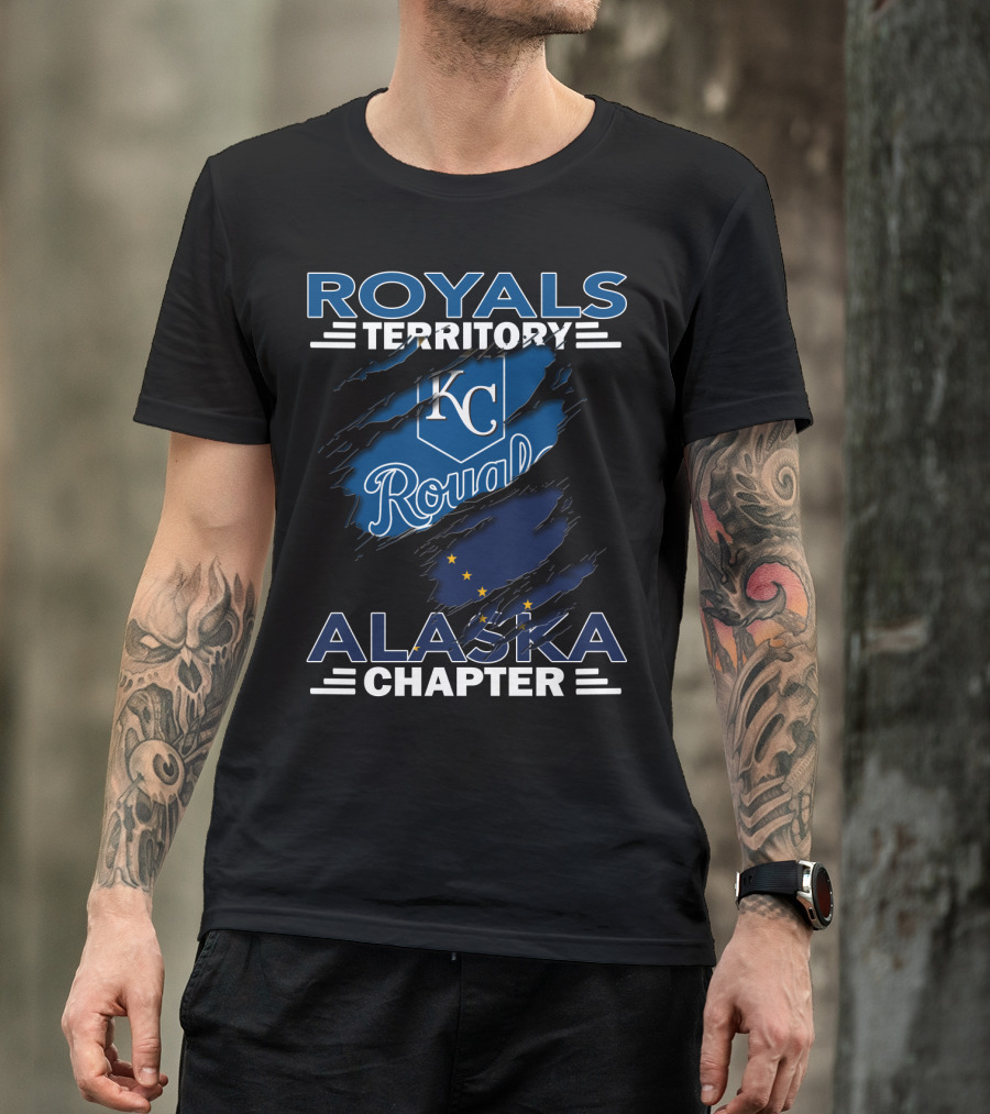 Royals Territory Alaska Chapter KC Royals Logo With Alaska Flag Elements T-Shirt