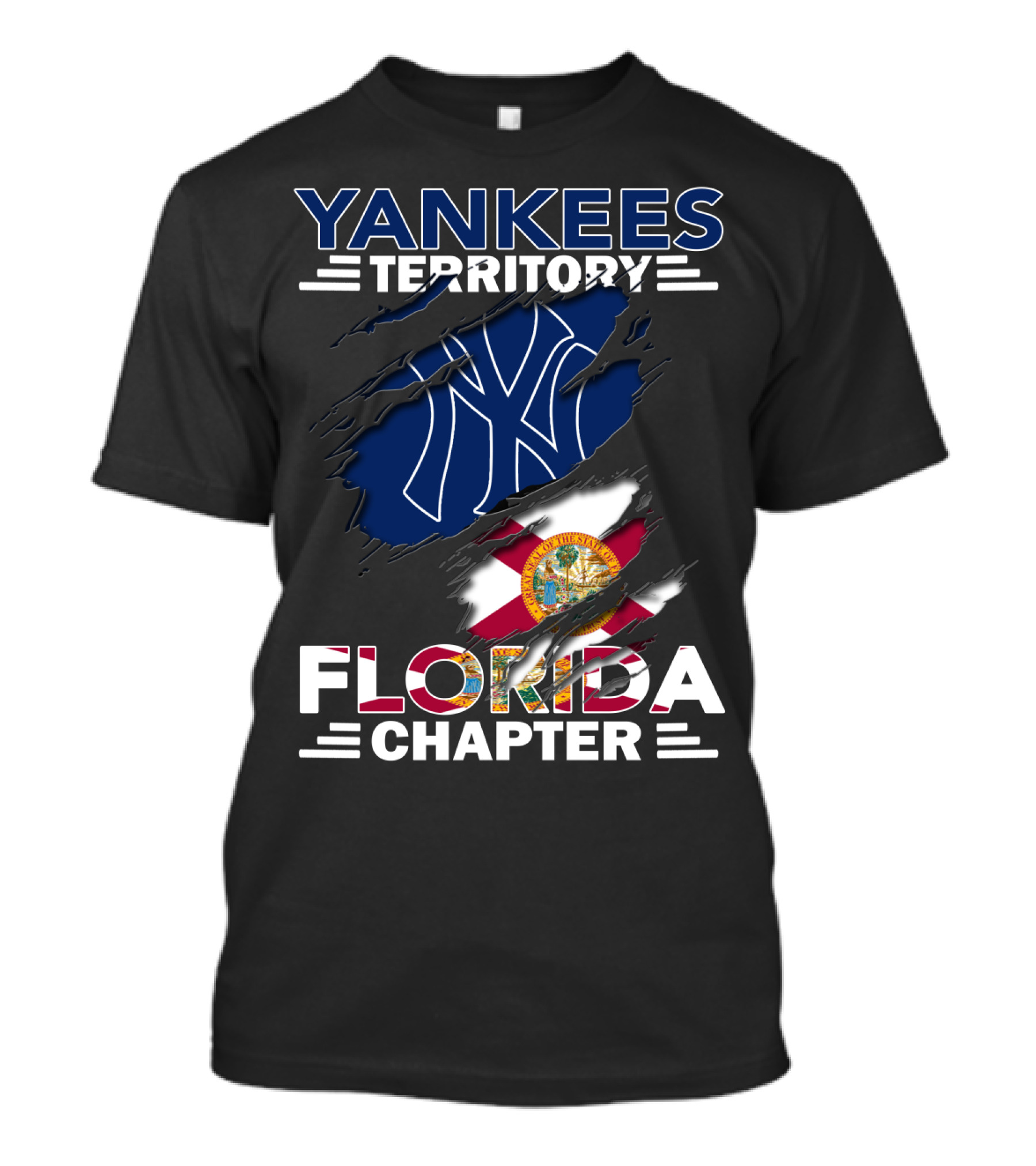 Yankees Territory Florida Chapter NY Logo State Flag Influence T-Shirt