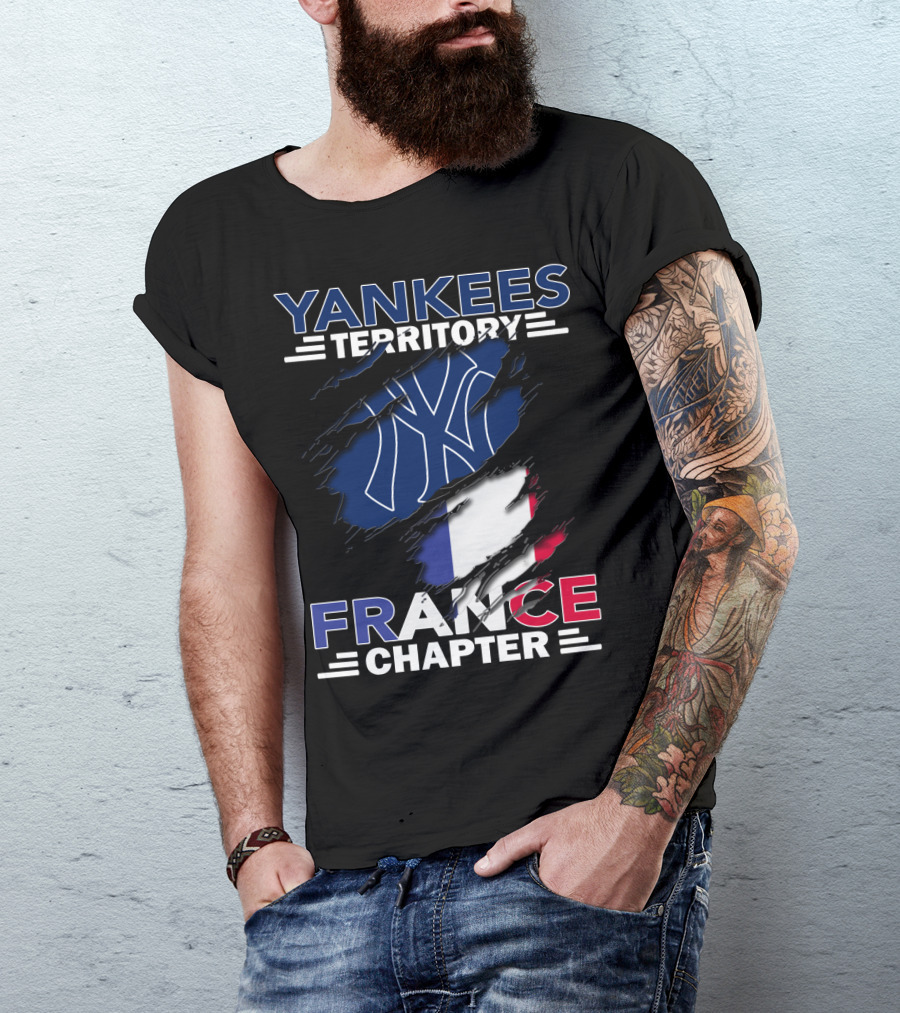 YANKEES TERRITORY FRANCE CHAPTER NY FLAG T-Shirt